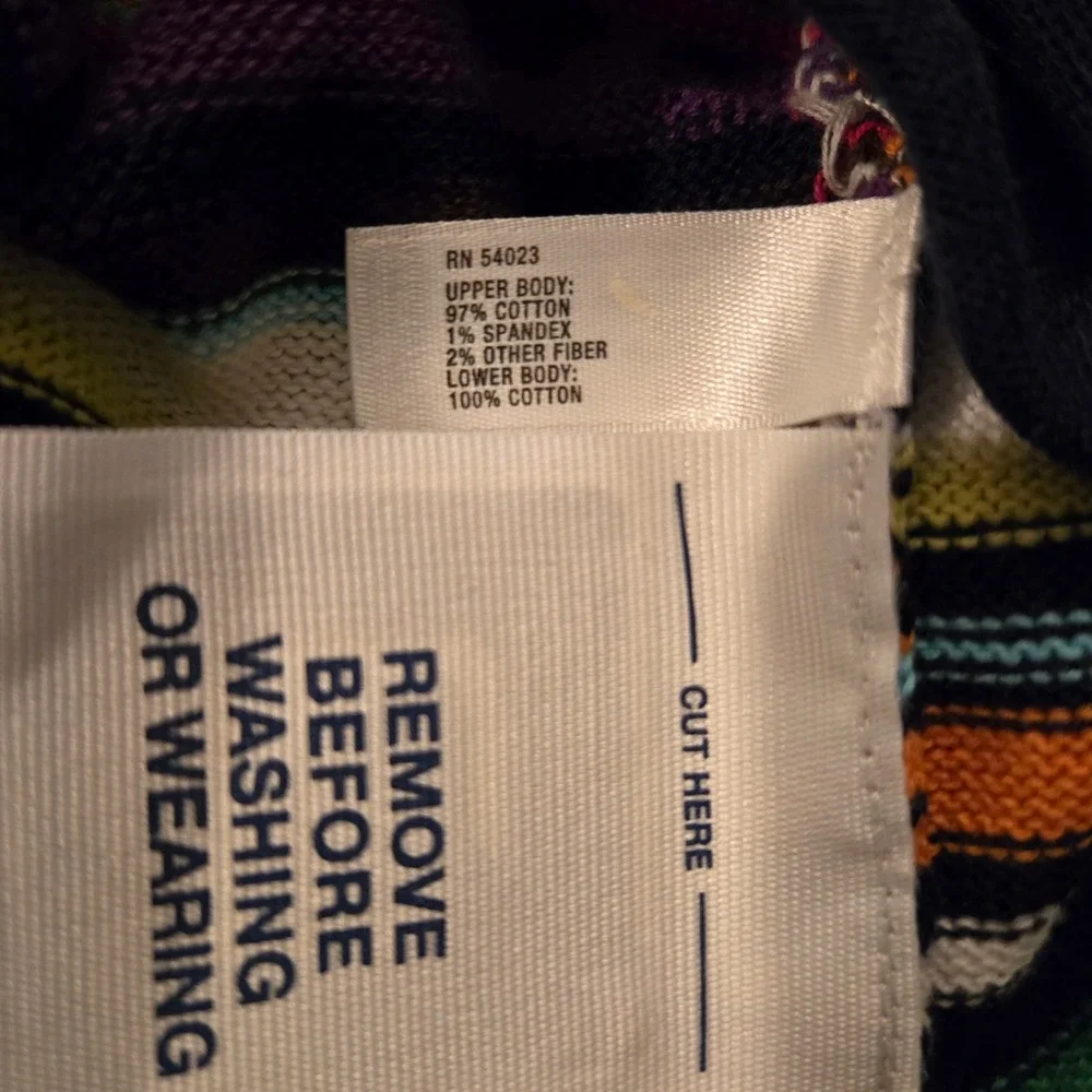 New Gap Kids‎ Preppy Girls Striped Tank Dress XXL 14-16 Black Rainbow Knit NWT